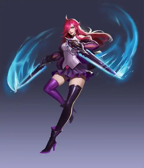 英雄联盟战斗学院卡特琳娜同人立绘