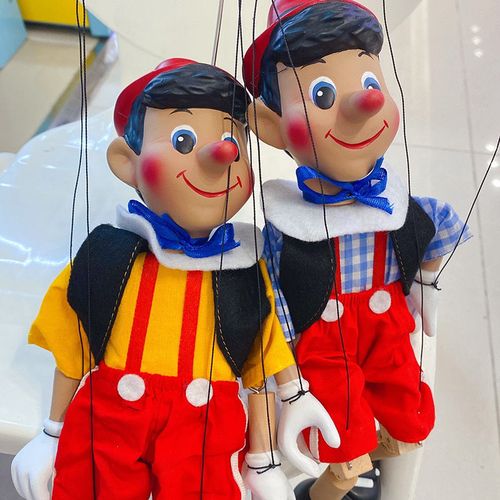 出口捷克现货提线木偶匹诺曹木偶历险记卡通木头树脂儿童玩具人偶