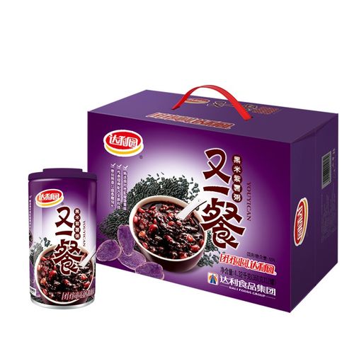 达利园 又一餐 黑米紫薯八宝粥 360g*12罐 方便速食早餐粥杂粮粥 礼盒
