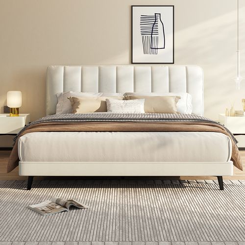 现代简约科技布床ins风主卧