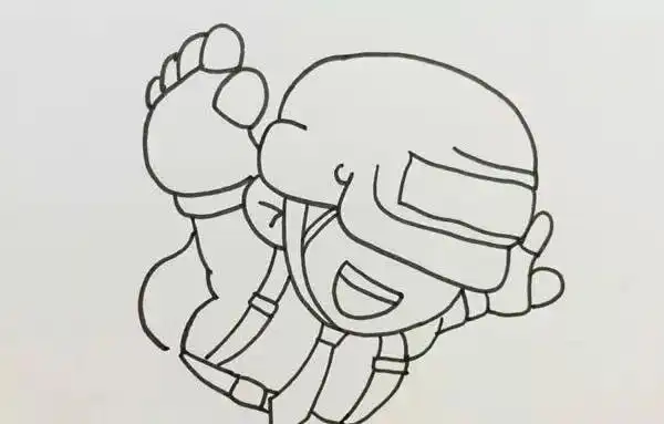 每天学一幅简笔画--绝地求生吃鸡人物简笔画步骤画法教程