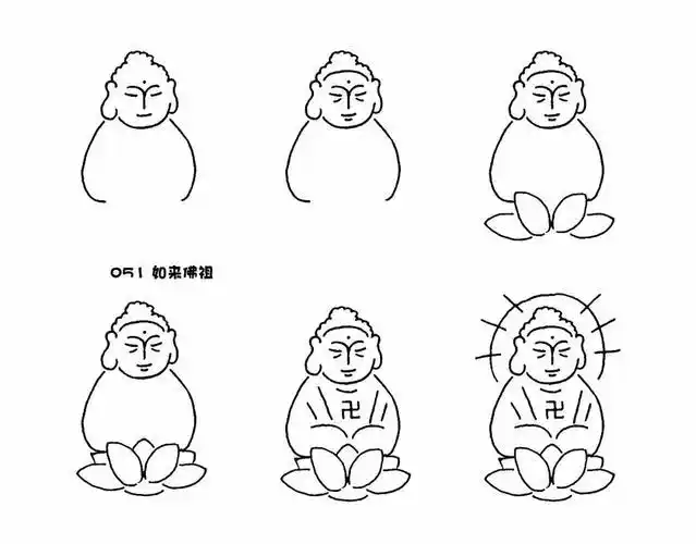 如来简笔画 如来简笔画卡通