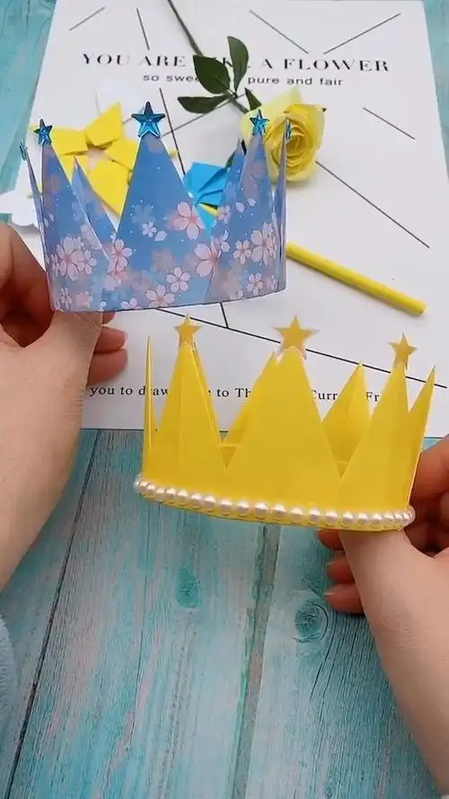 折纸爱心王冠折纸王冠折纸教程图解大全简单正方纸手工叠王冠方法折纸