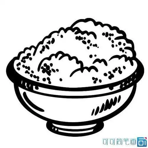 简笔画图片大全内容有画一袋大米的简笔画你喜欢吃什么呢米饭简笔画