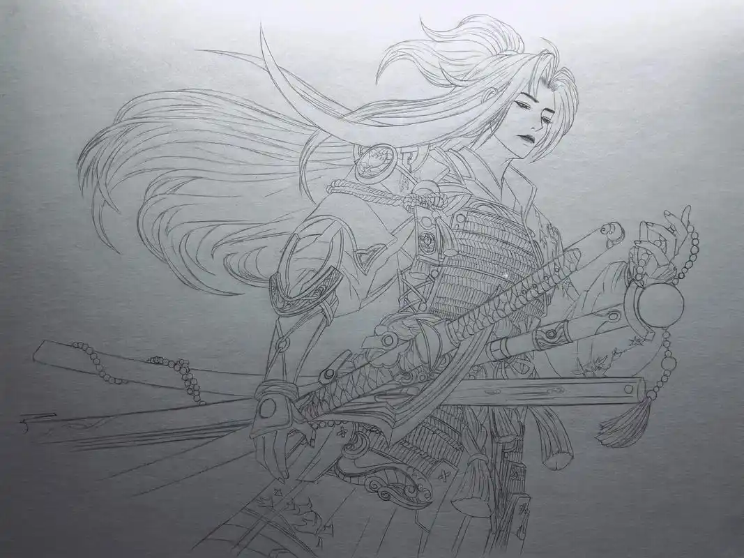 他只睁眼看自己喜欢的人.#橘右京 #枫霜尽 #修罗 #临摹 - 抖音