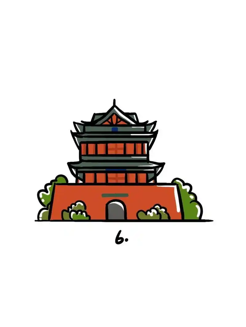 76米,依云逼日,为中国现存最高的鼓楼.