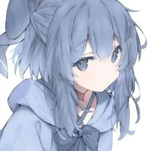 蓝色系动漫女生头像