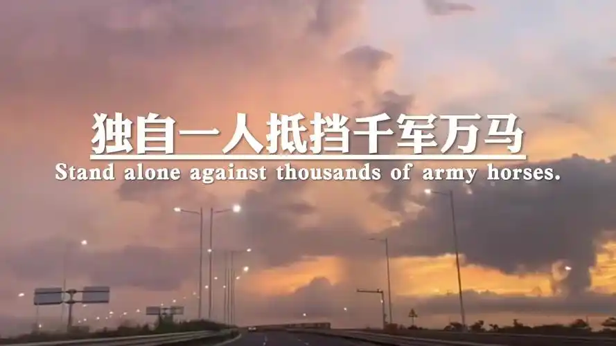 没有人懂你的时候,你要学会长大,独自一人抵挡千军万马.记住