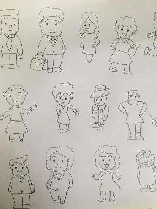 100个人物简笔画 - 简书
