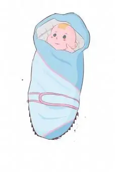 婴儿睡袋装饰插画