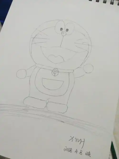 机器猫哆啦a梦铅笔画