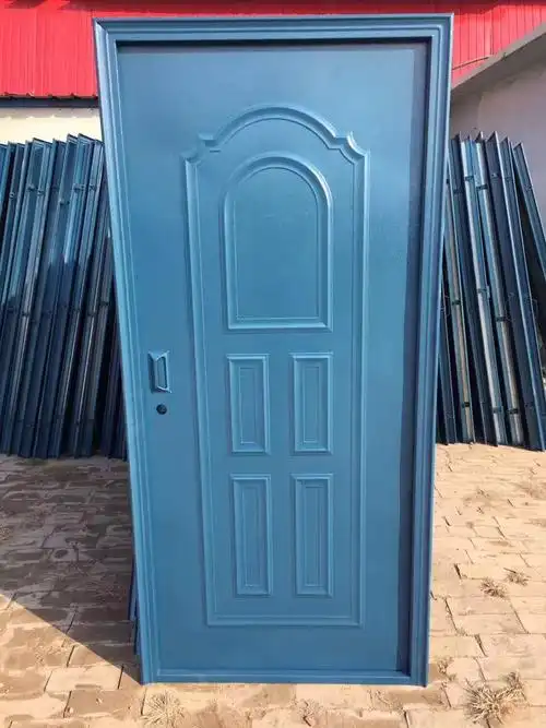 鑫龙升供应单层地下室铁皮简易防盗门 工程铁皮门 自行车库出厂价单层