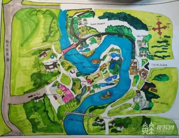 毕业在即扬州高校学子创作三湾手绘地图情寄扬州