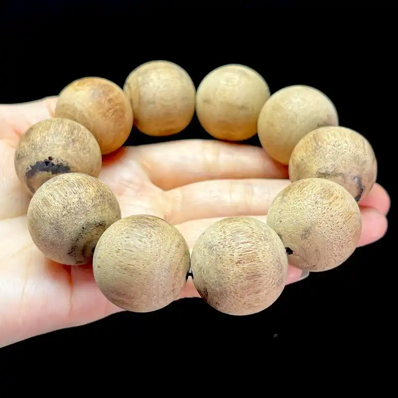 醇化藤心白油麻丝2.5土豪珠降真香手串收藏品香佩戴男士香木文玩