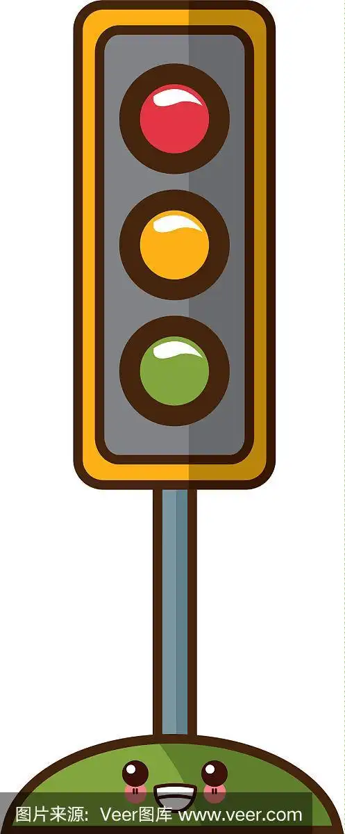 信号灯,红绿灯,卡哇伊卡通