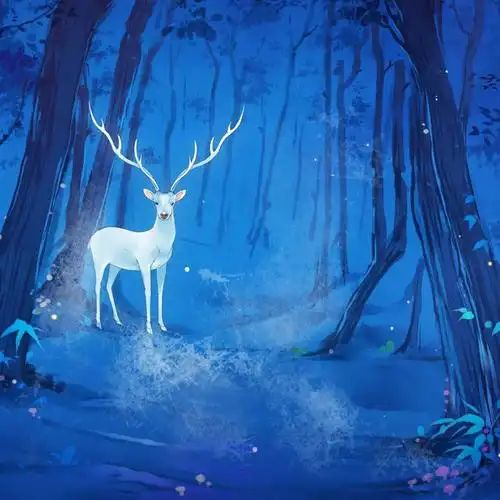 意境鹿漫画头像图片