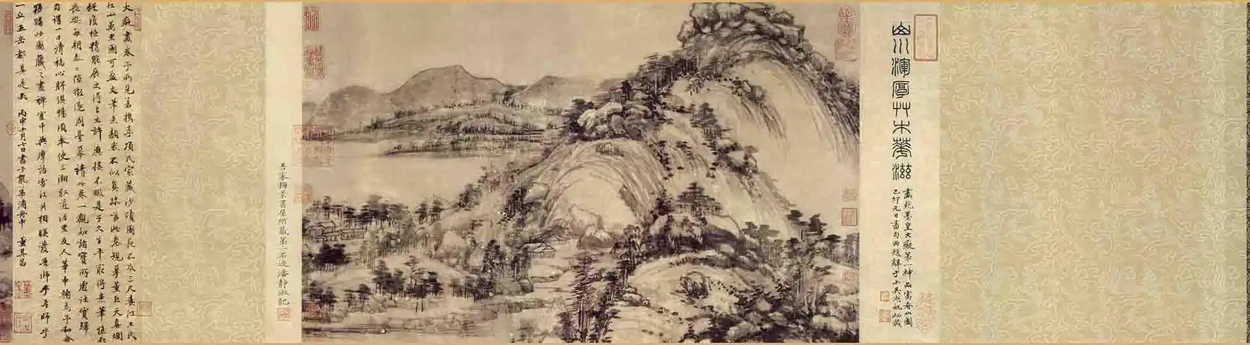 《富春山居图》(剩山图卷)浙博真迹扫描大图超高清书画图片资料下载