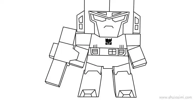 威震天儿童画怎么画 威震天简笔画顺序