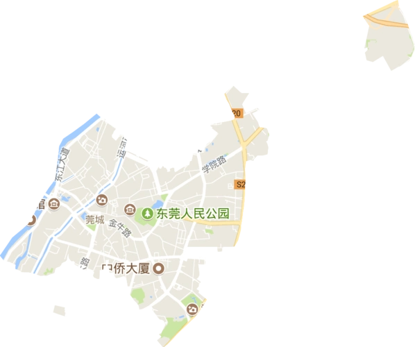 莞城街道高清电子地图