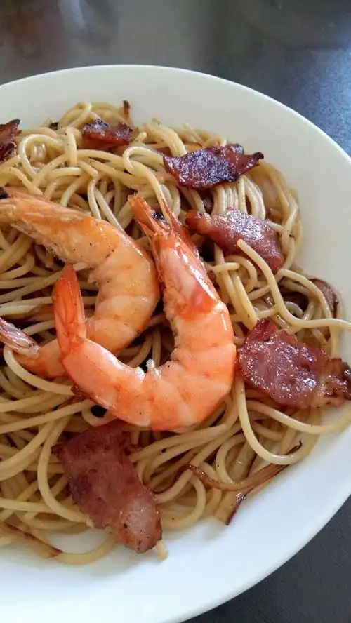 黑胡椒海鲜培根意面