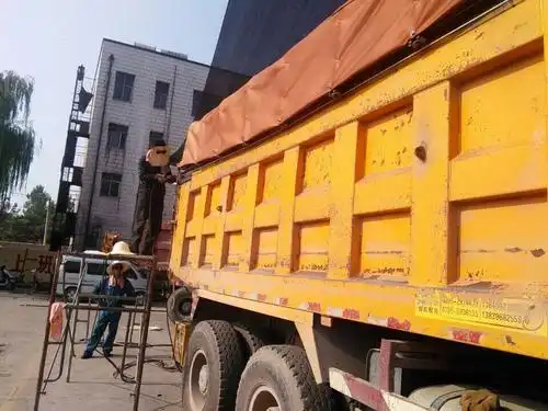 渣土车自动伸缩帆布环保盖许昌精工液压供自卸车篷布环保盖