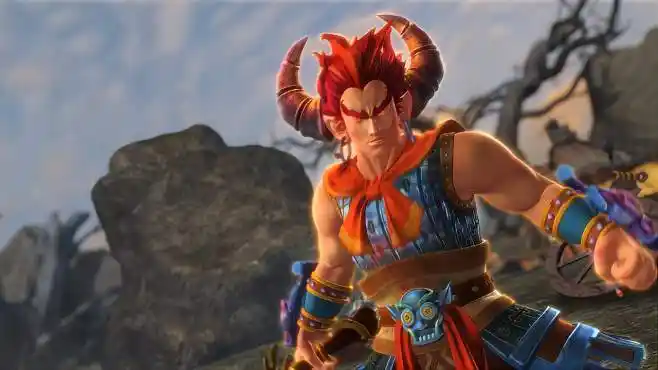 梦幻西游:巨魔王攻击英女侠,英女侠被逼悬崖,麒麟救下英女侠