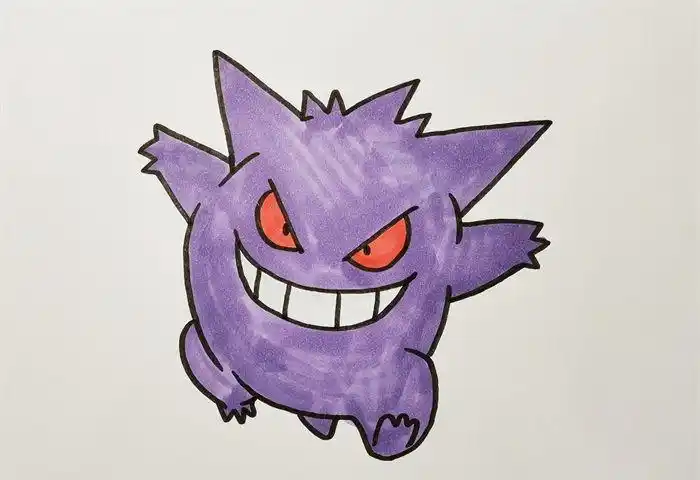 神奇宝贝耿鬼怎么画卡通简笔画简笔画大全