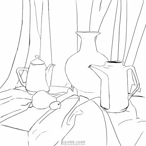 静物线稿素描速写绘画基本练习