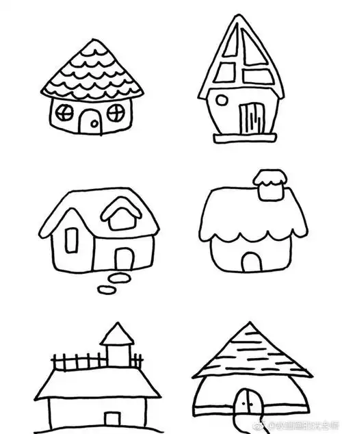 家的简笔画 儿童画 关于家的手工画