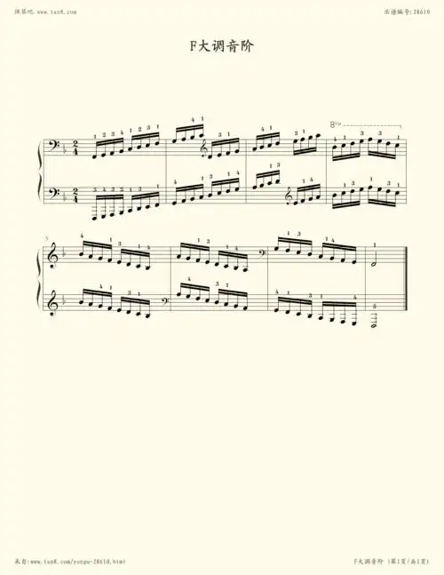 大调音阶 考级,钢琴谱》考级|弹吧|钢琴谱|吉他谱|钢琴曲|乐谱|五线谱