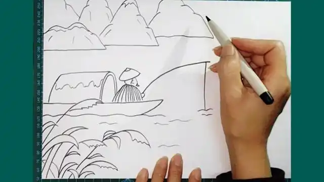 简笔画古诗江雪