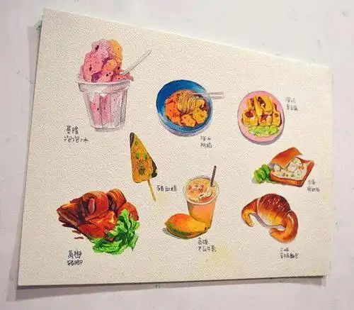 简笔画台湾小吃