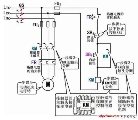 常见继电器常用自锁电路图大全