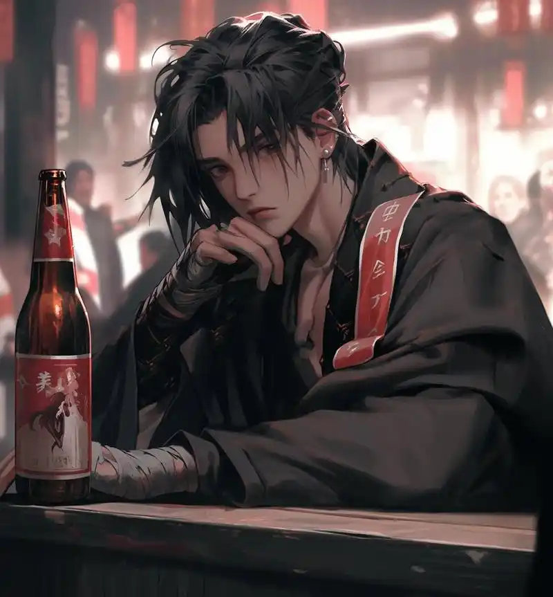 喝酒小哥—男生头像