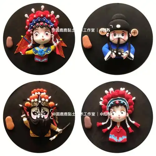 看图做画国粹京剧粘土浮雕原图在图266