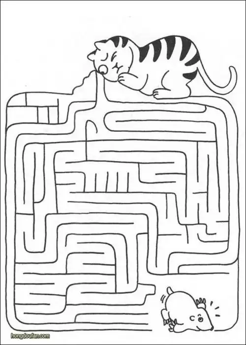 20张方形迷宫复杂迷宫在线游戏a4可打印图片