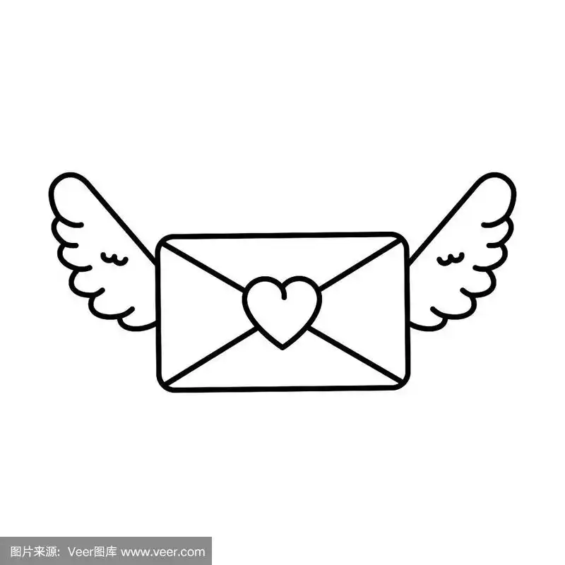 带翅膀的爱的信封