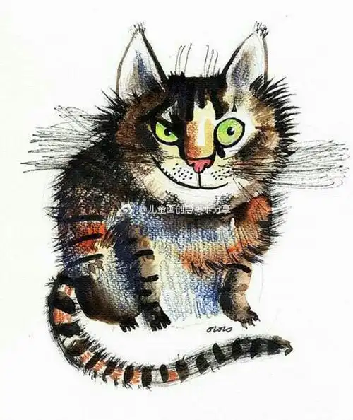 儿童画 猫咪