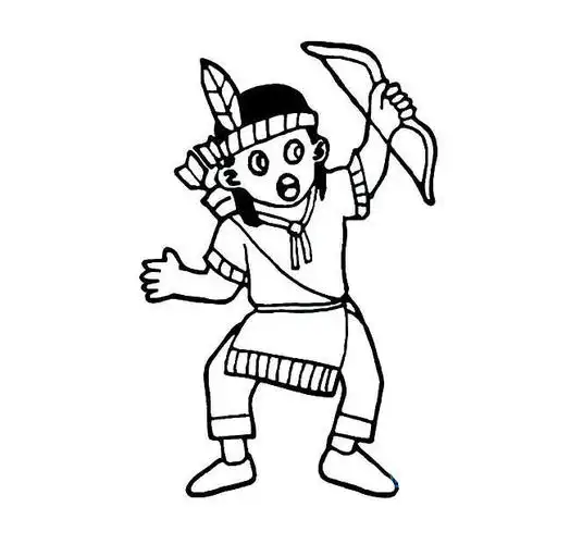 后羿射日简笔画后羿射日简笔画步骤图片大全