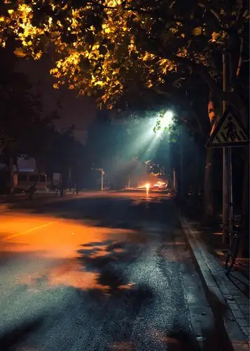 凌晨路灯