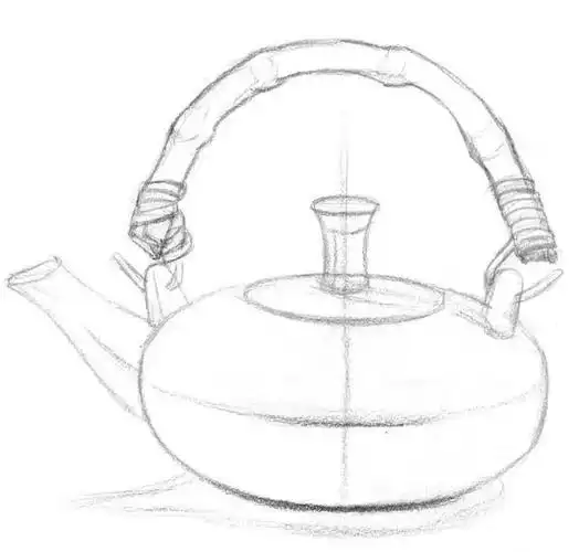 素描知识:老艺术家教你画陶质感茶壶,简单易学,网友:学会画了