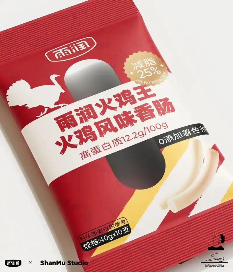 原创包装设计.雨润火鸡王风味原创香肠包装设计 最早发布于20 - 抖音