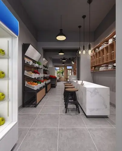 30㎡现代简约商业展示装修案例_效果图_土巴兔装修网