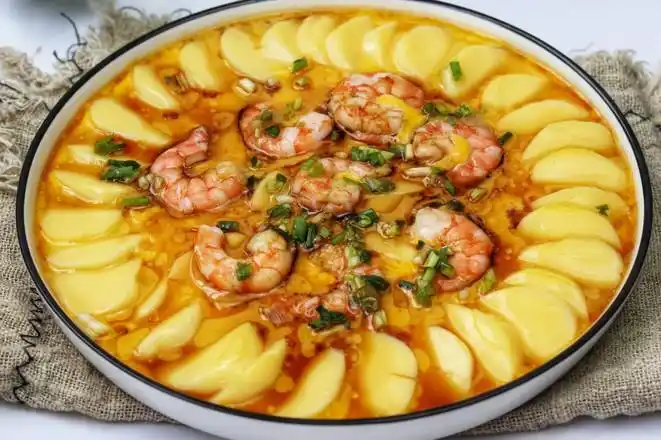 玉子豆腐虾仁蒸蛋
