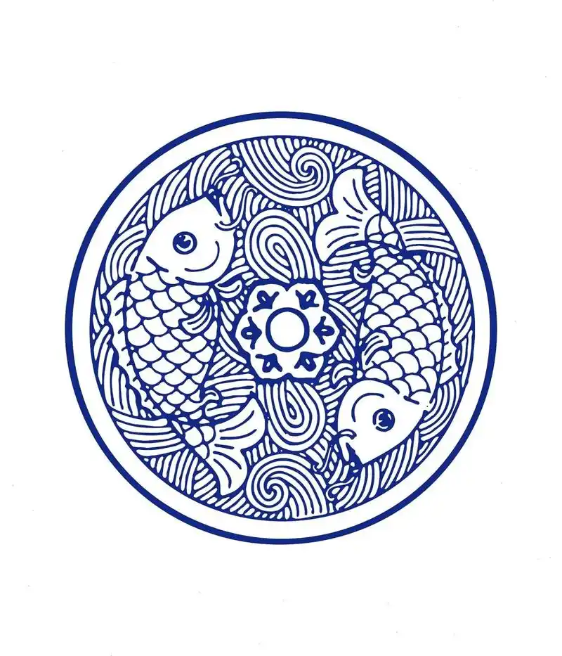 传统古典图案纹饰-鱼纹(14) 鱼纹是中国传统寓意纹样,图案表现为鱼的