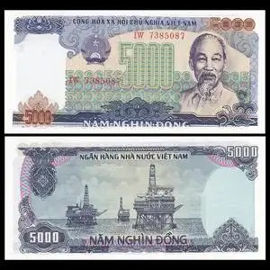 50光年暖树淘宝【满30包邮】越南5000越南盾 外国货币纸币钱币外币