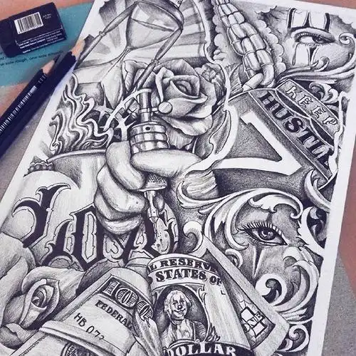 奇卡诺不容忽视的匪帮题材纹身chicanotattoo