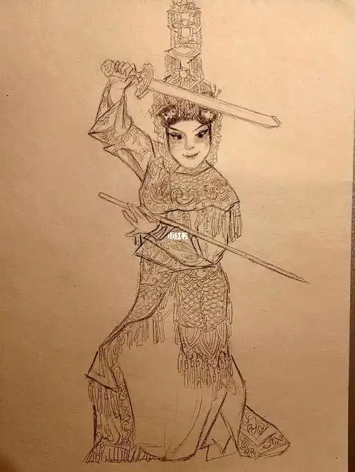 手绘  #京剧 #戏曲人物  #国粹  #德云女孩  #戏曲