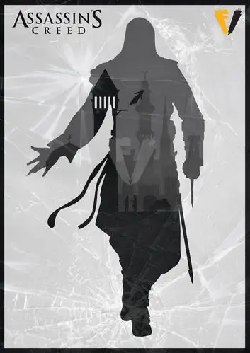 刺客信条玩家自制海报欣赏阿泰尔灵动剪影