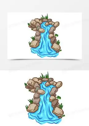 流素材250卡通手绘小溪免抠素材1820手绘卡通小河森林风景素材100卡通